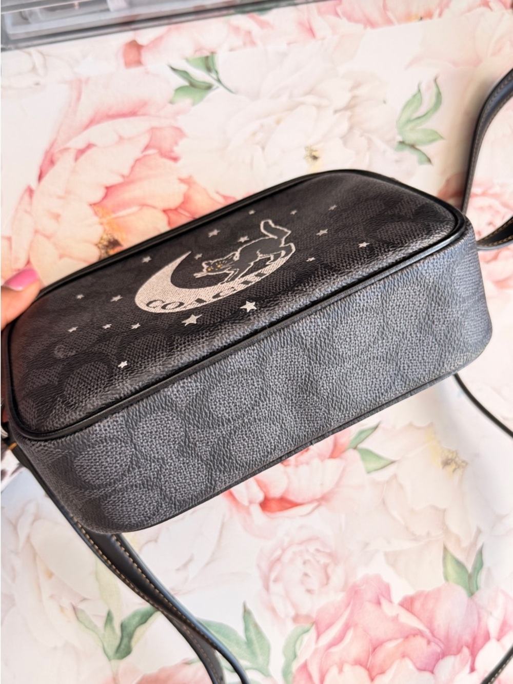 Mini Jamie Camera Bag in Signature Canvas with Halloween Graphic. - Picture 2 of 6
